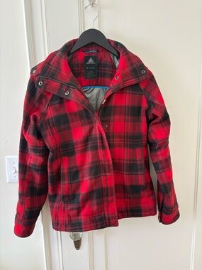 Columbia Omniheat Plaid Jacket with Removable Hood